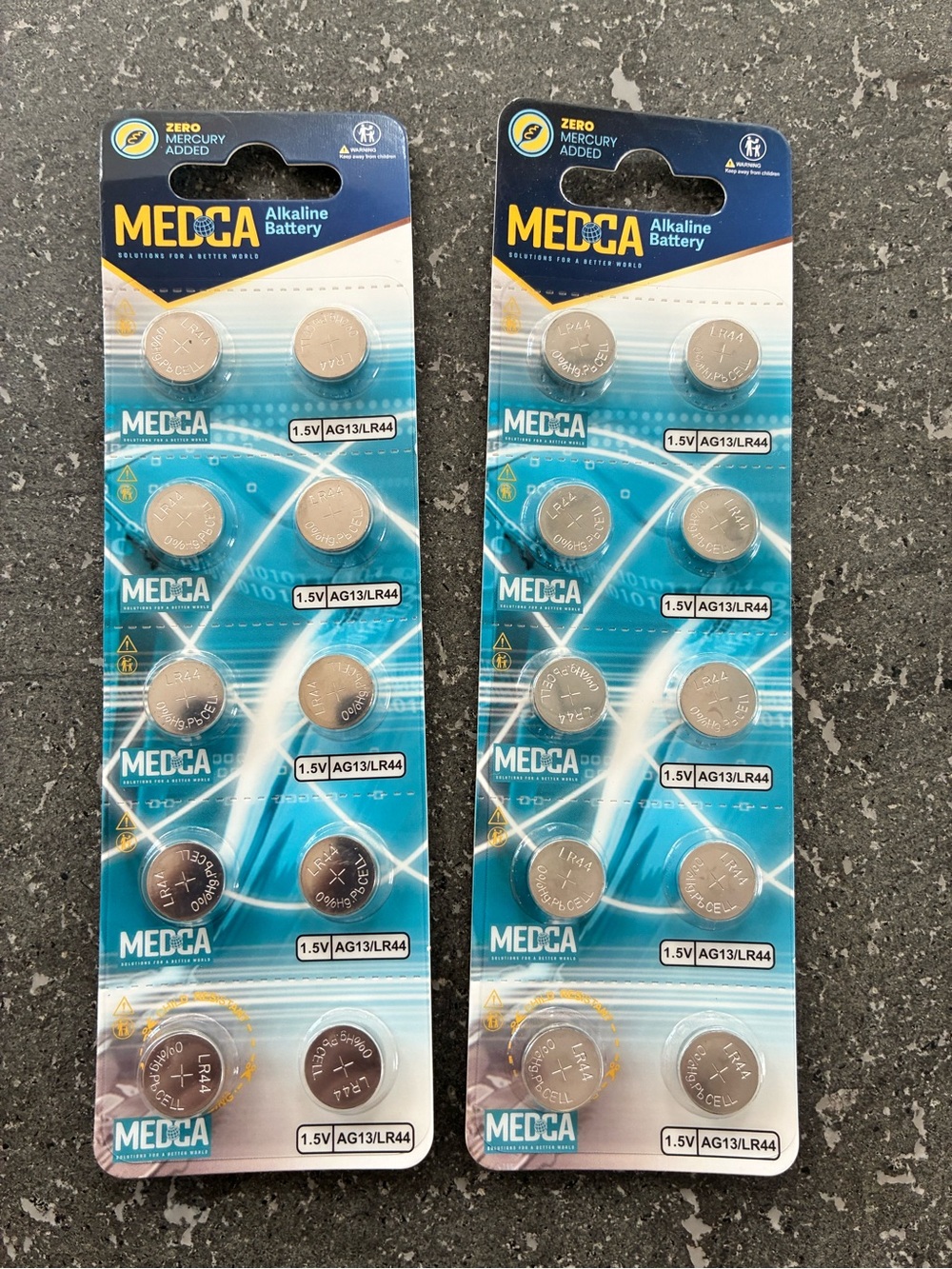 NIP 20 Medca AG13/LR44 coin/button batteries